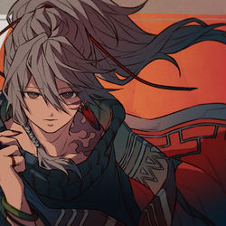 This is a pixiv picture whose title is 旅人.