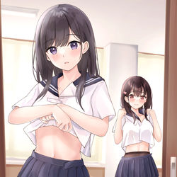 This is a pixiv picture whose title is 「あっ……」.