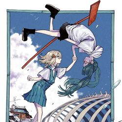 This is a pixiv picture whose title is 群青讃歌/ Eve.