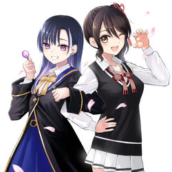 This is a pixiv picture whose title is アリア×蓮季.