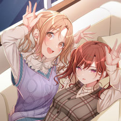 This is a pixiv picture whose title is 「うさぎさん～！」.