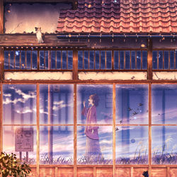 This is a pixiv picture whose title is 「おはようの灯り」.
