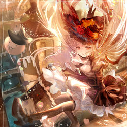 This is a pixiv picture whose title is お菓子の町を飛ぶ.