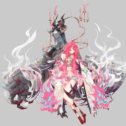 This is a pixiv picture whose title is 百绘罗衣2022②世间百景-御怨般若-怨愿之焰.