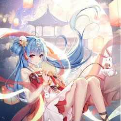 This is a pixiv picture whose title is 大家中秋节快乐.