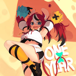 This is a pixiv picture whose title is One year baenniversary.