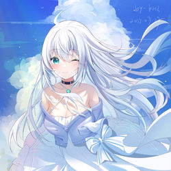 This is a pixiv picture whose title is 更新~白色小姐姐.