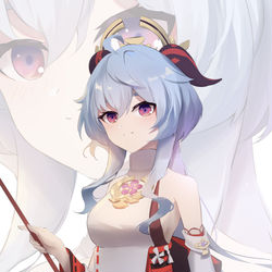 This is a pixiv picture whose title is 日绘，八重甘雨.