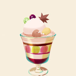 This is a pixiv picture whose title is 秋のパフェ.