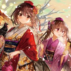 This is a pixiv picture whose title is 文々。新聞友の会　睦月.
