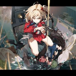 This is a pixiv picture whose title is リコリコ.