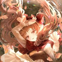 This is a pixiv picture whose title is 秋×赤ずきんガール.
