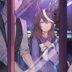 This is a pixiv picture whose title is ルナと一緒にクレーンゲーム！.