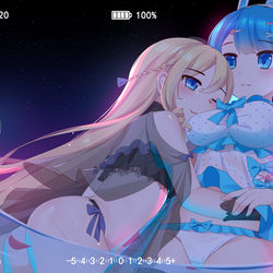 This is a pixiv picture whose title is 【私人约稿】辛西娅和小逝.