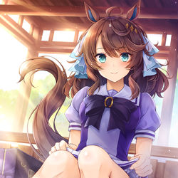 This is a pixiv picture whose title is 足湯につかるデアリングタクト.