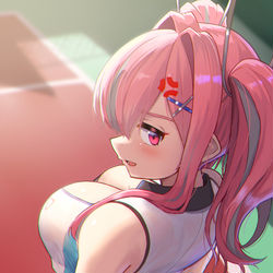 This is a pixiv picture whose title is 「…何してるのかなぁ？(怒)」.