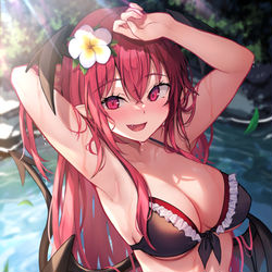 This is a pixiv picture whose title is 小悪魔さんと水着デート.