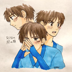 This is a pixiv picture whose title is 照れ顔アシサン.