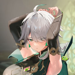This is a pixiv picture whose title is アルハイゼン書記官♀.