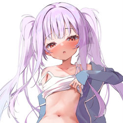 This is a pixiv picture whose title is お腹出しなななちゃん.