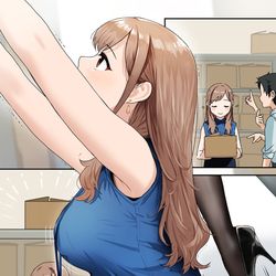 This is a pixiv picture whose title is ギリギリ届くから大丈夫.