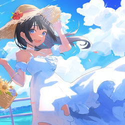 This is a pixiv picture whose title is 旅.