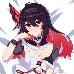 This is a pixiv picture whose title is 希枕(黑希).
