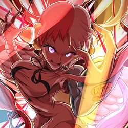 This is a pixiv picture whose title is 「怒りよ今　悪党ぶっ飛ばして」.