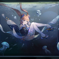 This is a pixiv picture whose title is 心海.