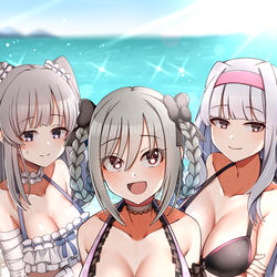 This is a pixiv picture whose title is 越境水着絵.