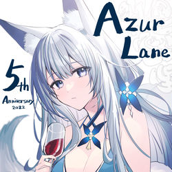 This is a pixiv picture whose title is アズレン５周年.