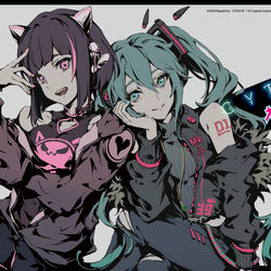 This is a pixiv picture whose title is Cytus II x Miku.
