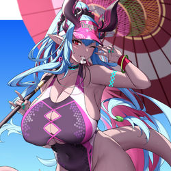 This is a pixiv picture whose title is 伊吹童子.