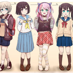 This is a pixiv picture whose title is 練習だがみんな は男の娘♂️♂️.