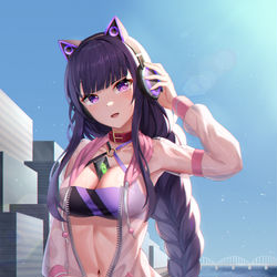 This is a pixiv picture whose title is Raiden in Casual outfit!.