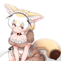 This is a pixiv picture whose title is カフェ衣装フェネック.