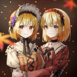 This is a pixiv picture whose title is おめかし秋姉妹.