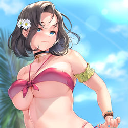 This is a pixiv picture whose title is 水着の販売員さん💕.