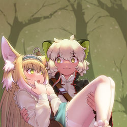 This is a pixiv picture whose title is スズランと羅小黒.