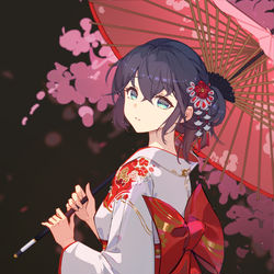 This is a pixiv picture whose title is 回眸.