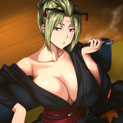 This is a pixiv picture whose title is 月詠.