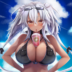 This is a pixiv picture whose title is 挟んで飲める武蔵しゃん.