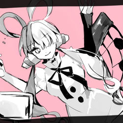 This is a pixiv picture whose title is 曲パロウタちゃん.