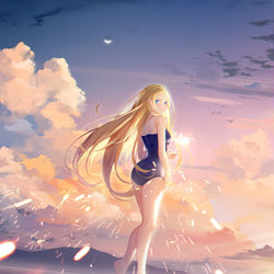 This is a pixiv picture whose title is 潮·花火.