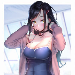 This is a pixiv picture whose title is スクール水着.