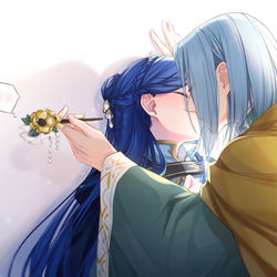 This is a pixiv picture whose title is フェルマイ壁ドン.