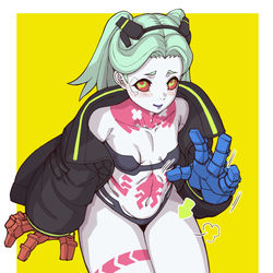 This is a pixiv picture whose title is 瑞贝卡，我的赛博萝莉老妈…….