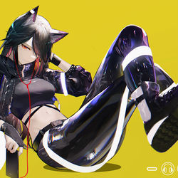 This is a pixiv picture whose title is 音乐狗.
