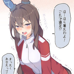 This is a pixiv picture whose title is アヤベさんに昔の体操服を着てもらう.