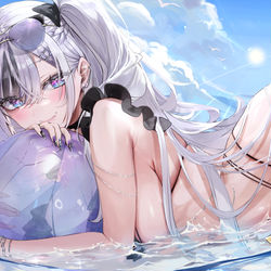 This is a pixiv picture whose title is エルベとプライベートビーチ.